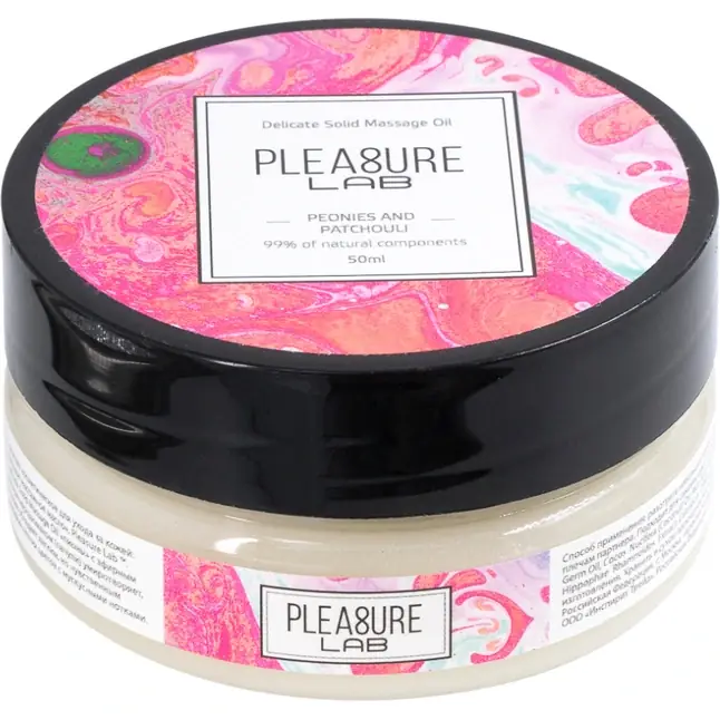 Твердое массажное масло Pleasure Lab Delicate с ароматом пиона и пачули - 50 мл