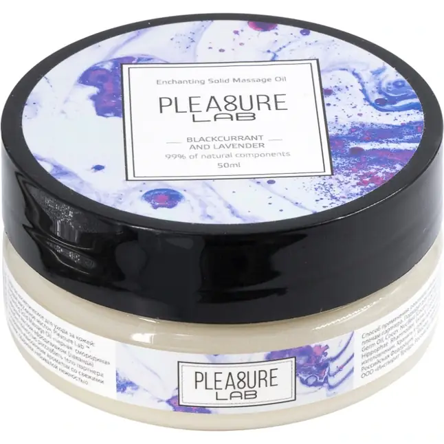 Твердое массажное масло Pleasure Lab Enchanting с ароматом черной смородины и лаванды - 50 мл