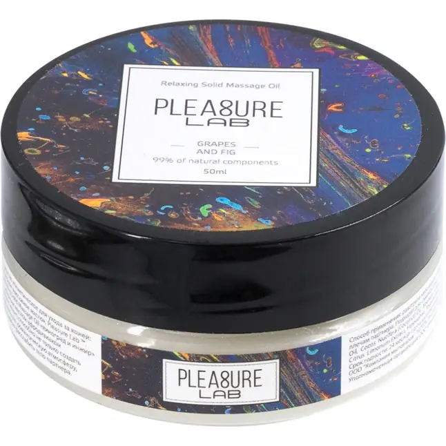 Твердое массажное масло Pleasure Lab Relaxing с ароматом винограда и инжира - 50 мл