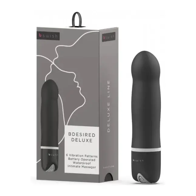 Черный мини-вибратор Bdesired Deluxe - 15,3 см. Фотография 6.