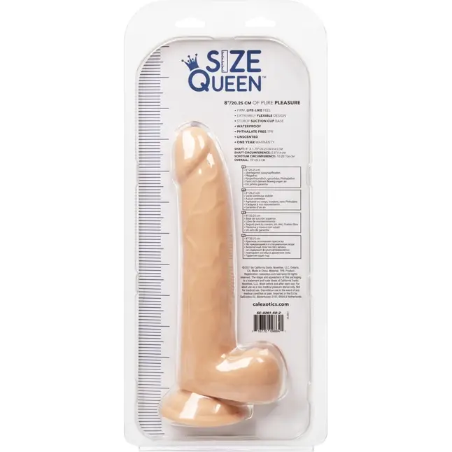 Телесный фаллоимитатор Size Queen 8 - 25,5 см - Size Queen. Фотография 9.