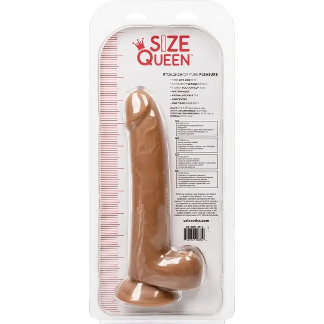 Коричневый фаллоимитатор Size Queen 8 - 25,5 см - Size Queen. Фотография 9.