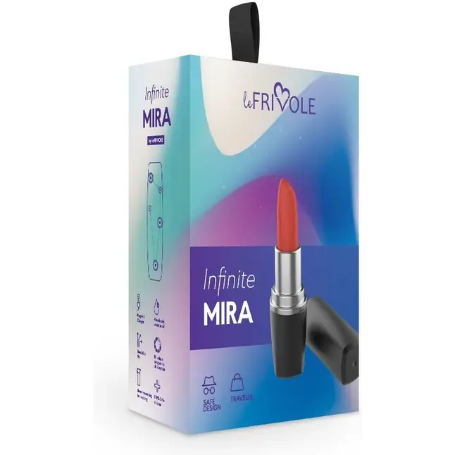 Черный вибратор-помада Mira - Infinite collection. Фотография 2.