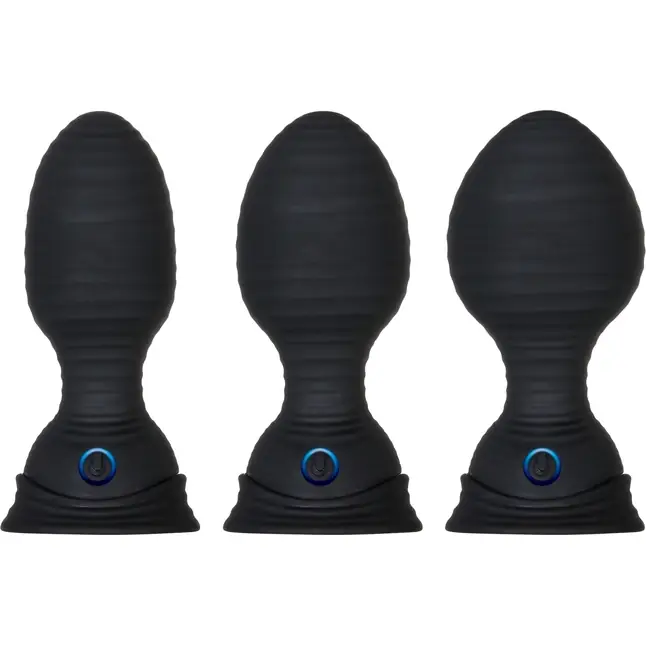 Черная анальная пробка с вибрацией и функцией расширения Shape Shifter - 11,7 см. Фотография 4.