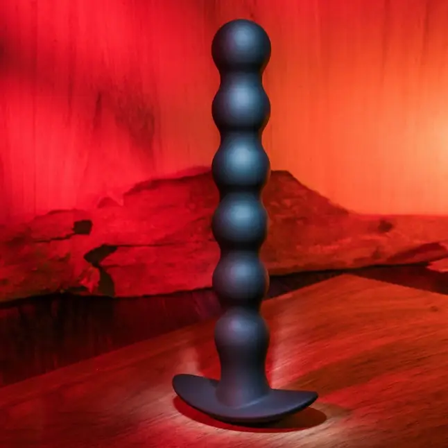 Черный анальный вибростимулятор-елочка Bottoms Up - 19,7 см. Фотография 7.