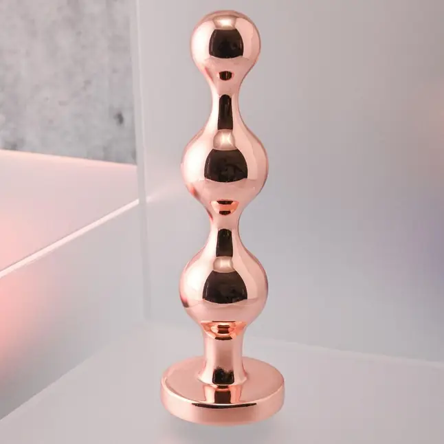Золотистый анальный стимулятор-елочка Gold Digger Large - 13,5 см. Фотография 5.
