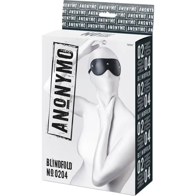 Черная кожаная маска Anonymo с мягким подкладом - Anonymo. Фотография 9.