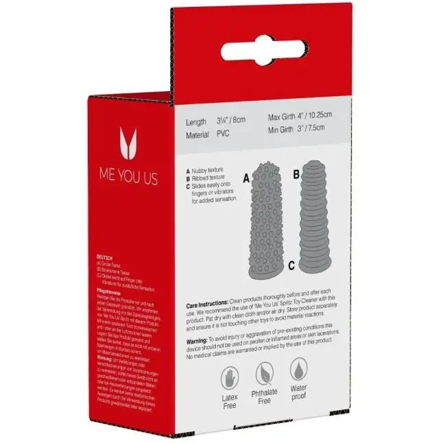Набор из 2 насадок на пальцы Lust Fingers Sleeve. Фотография 3.