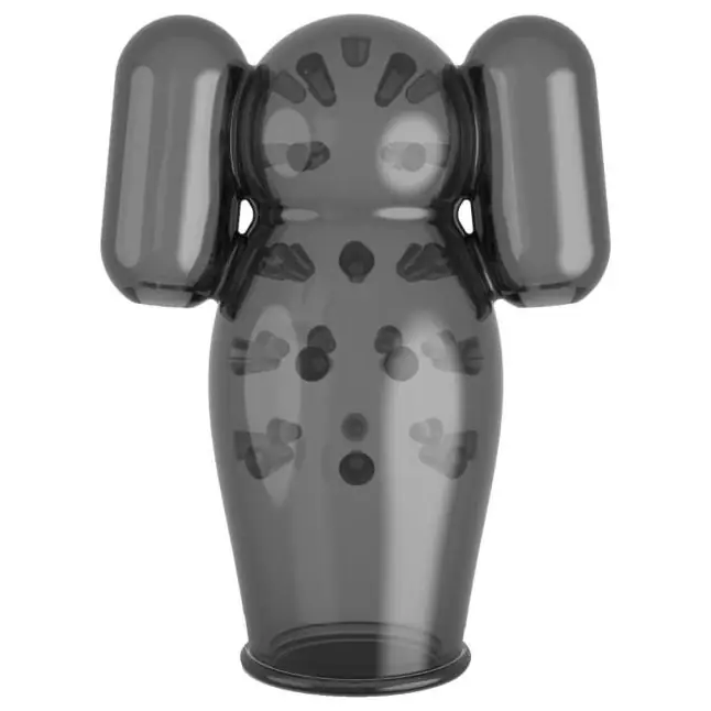 Черная вибронасадка для мастурбации Dual Power Masturbation Sleeve
