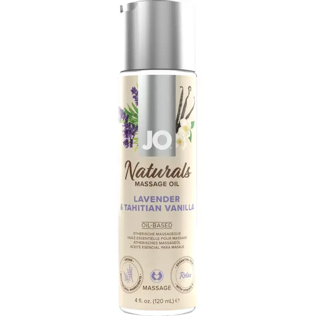 Массажное масло с ароматом лаванды и ванили JO Naturals Lavender Vanilla - 120 мл - JO Naturals