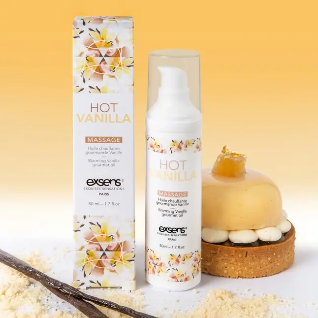 Разогревающее массажное масло с ароматом ванили Gourmet Hot Vanilla - 50 мл. Фотография 4.