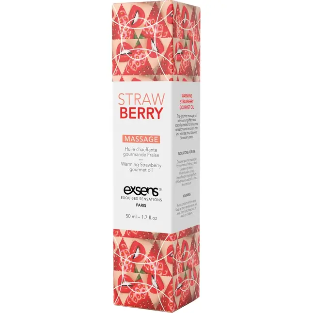 Разогревающее массажное масло с ароматом клубники Gourmet Strawberry - 50 мл. Фотография 3.