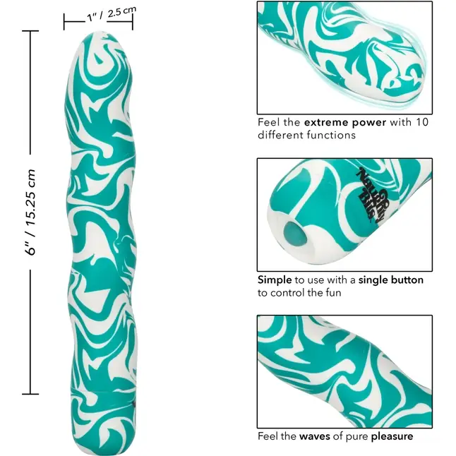 Волнообразный вибратор Squiggle Dick - 15,25 см - Naughty Bits. Фотография 3.