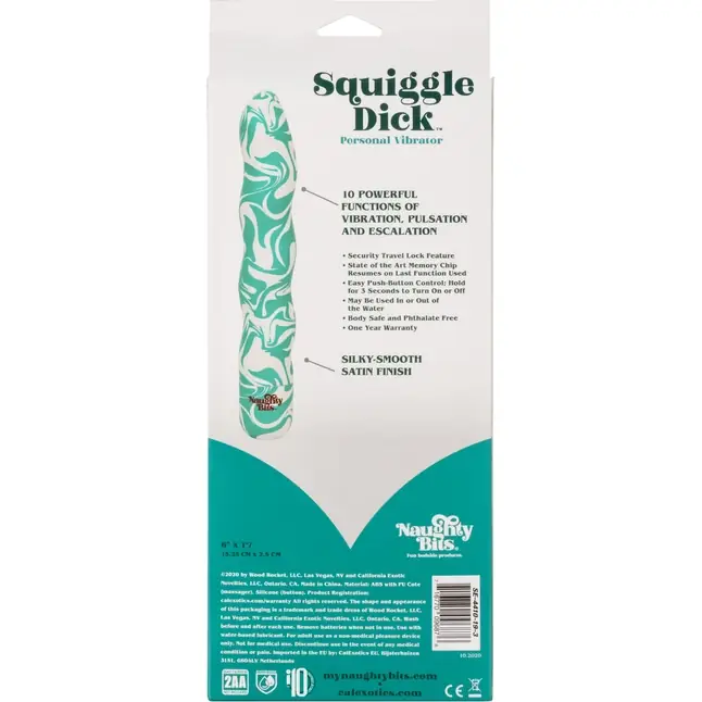 Волнообразный вибратор Squiggle Dick - 15,25 см - Naughty Bits. Фотография 7.