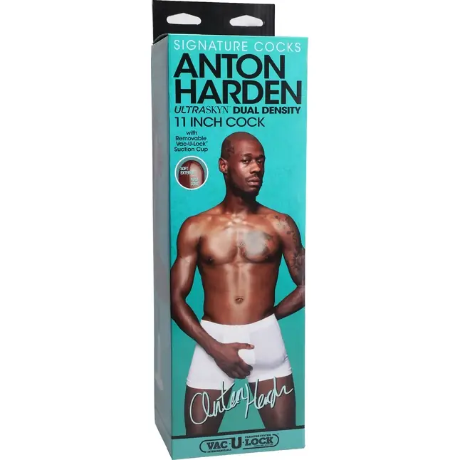 Коричневый фаллоимитатор-гигант Anton Harden 11 inch ULTRASKYN Cock - 29,2 см - Signature Cocks. Фотография 3.
