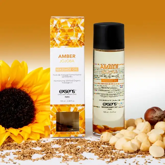 Органическое массажное масло AMBER JOJOBA - 100 мл. Фотография 4.