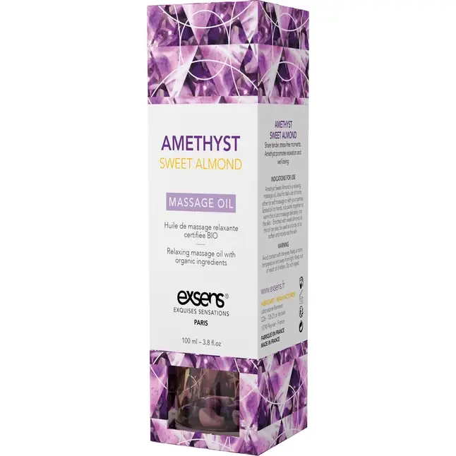 Органическое массажное масло AMETHYST SWEET ALMOND - 100 мл. Фотография 3.