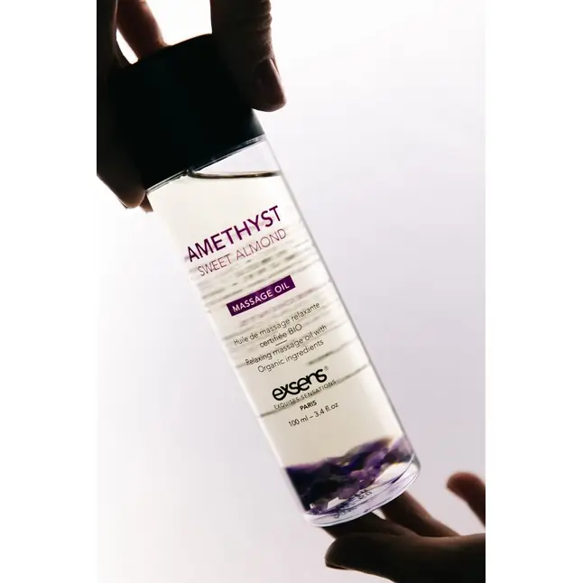 Органическое массажное масло AMETHYST SWEET ALMOND - 100 мл. Фотография 6.
