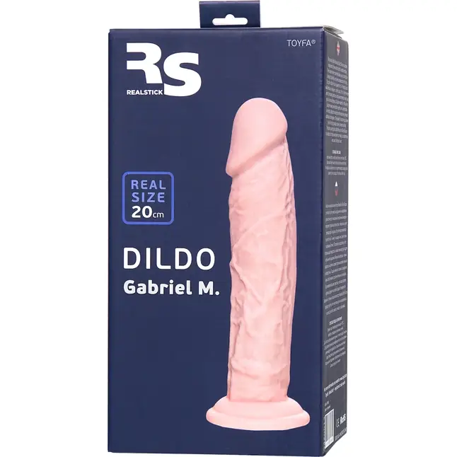 Телесный фаллоимитатор из силикона Gabriel M. - 20 см - RealStick Silicone. Фотография 10.