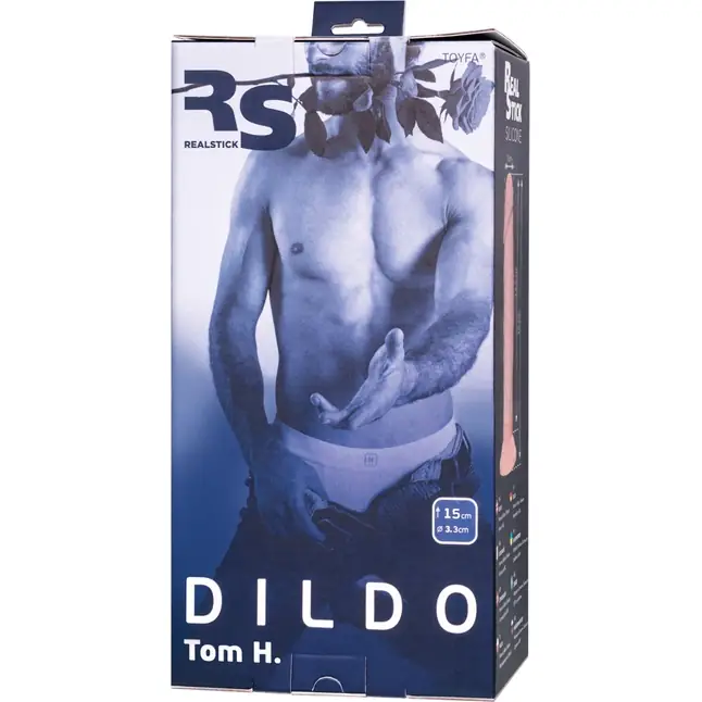 Телесный фаллоимитатор из силикона Tom H. - 15 см - RealStick Silicone. Фотография 11.