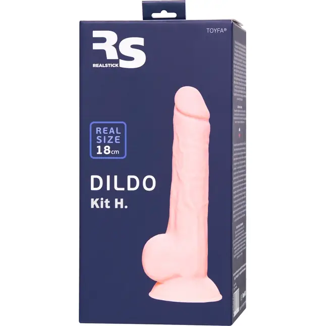 Телесный фаллоимитатор на присоске Kit H. - 18 см - RealStick Silicone. Фотография 9.