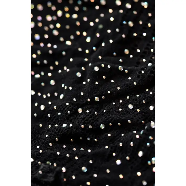 Бесшовное эластичное боди Glitter со стразами. Фотография 3.
