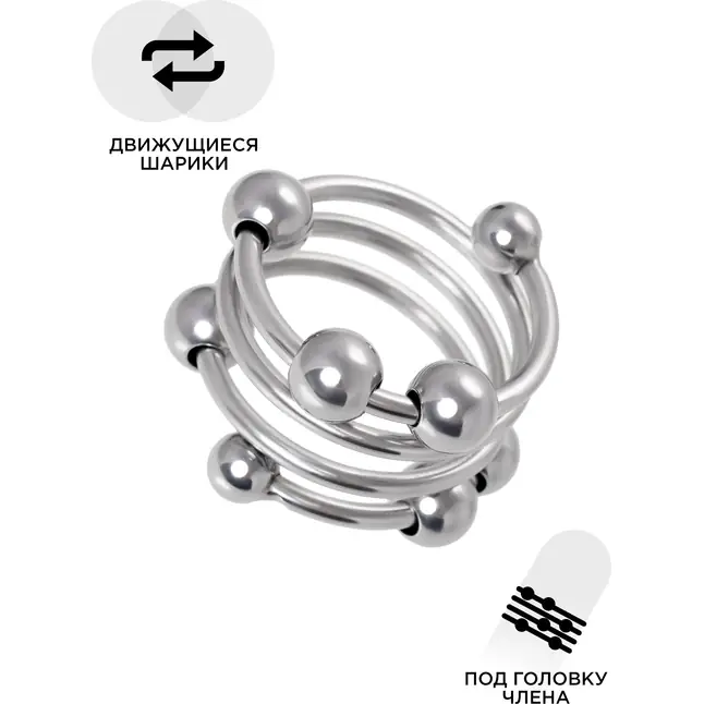Среднее металлическое кольцо под головку пениса - Metal. Фотография 4.