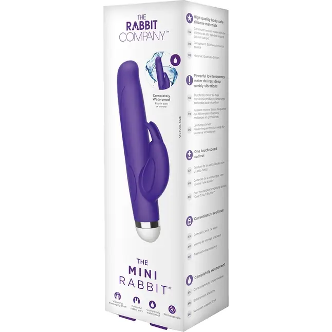 Фиолетовый вибратор-кролик The Mini Rabbit - 13,9 см. Фотография 3.