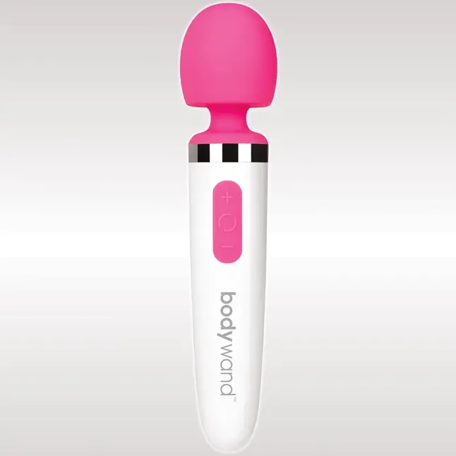 Розово-белый перезаряжаемый жезловый вибратор Aqua Mini Rechargeable