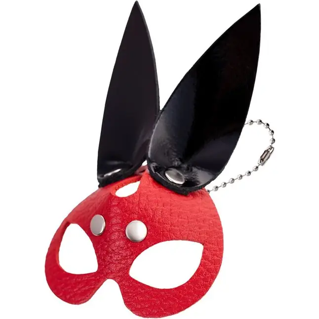 Кожаный брелок в виде маски зайчика - BDSM accessories. Фотография 3.