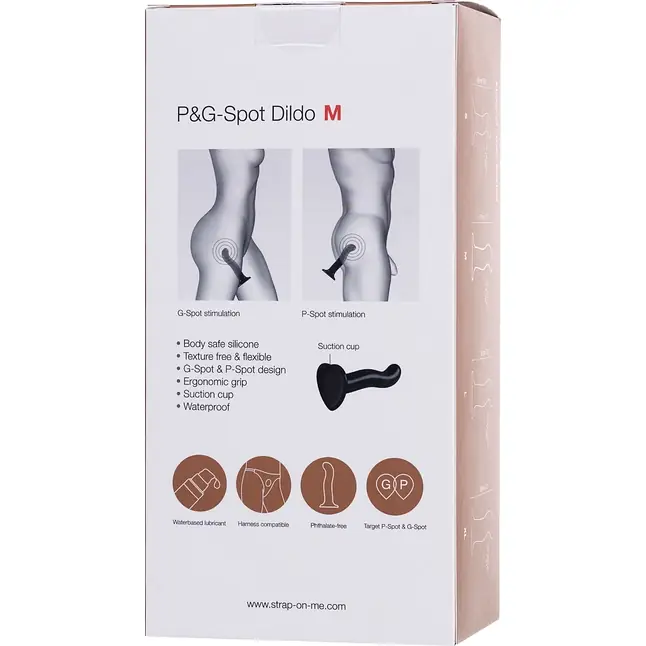 Черный стимулятор для пар P G-Spot Dildo Size L - 19 см. Фотография 7.