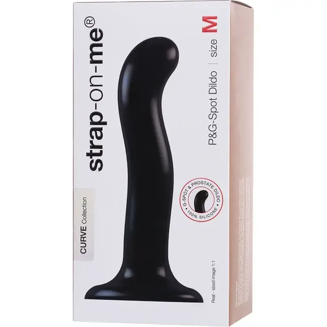 Черный стимулятор для пар P G-Spot Dildo Size XL - 19,8 см. Фотография 7.
