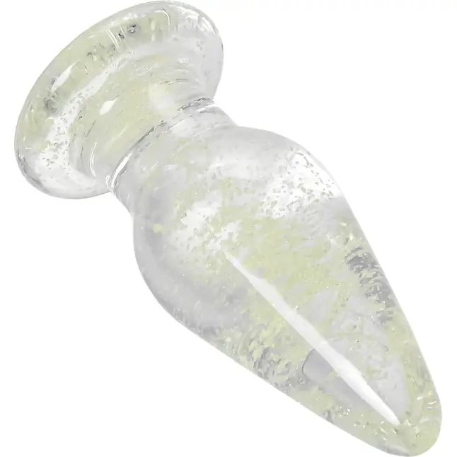 Прозрачная, светящаяся в темноте анальная втулка - 9,8 см - Sexus Glass. Фотография 5.