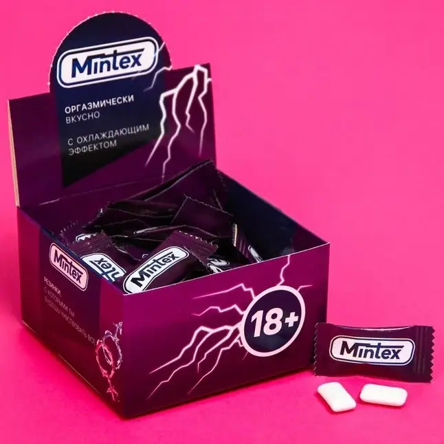 Жевательная резинка Mintex со вкусом мяты - 1 шт - Фабрика страсти. Фотография 2.