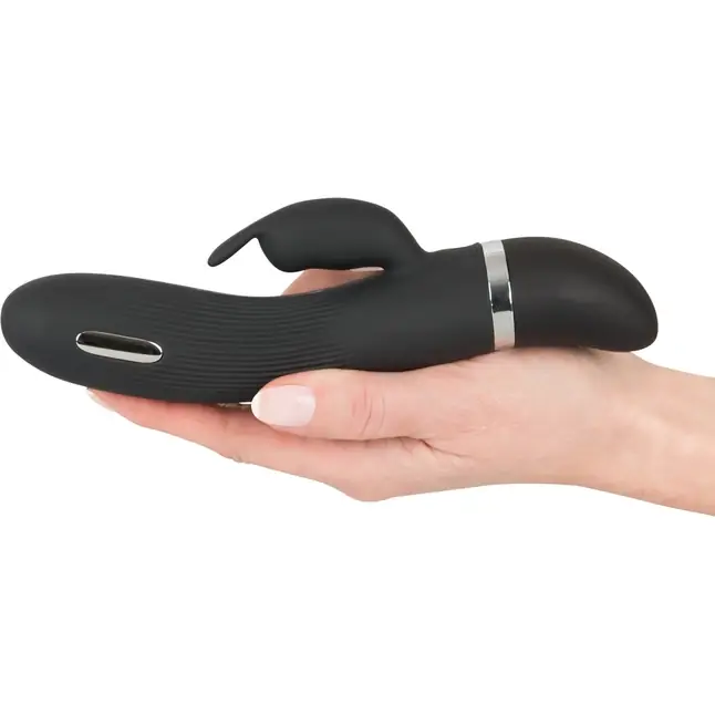 Черный вибратор-кролик с электростимуляцией E-Stim Rabbit Vibrator - 19,3 см. Фотография 2.