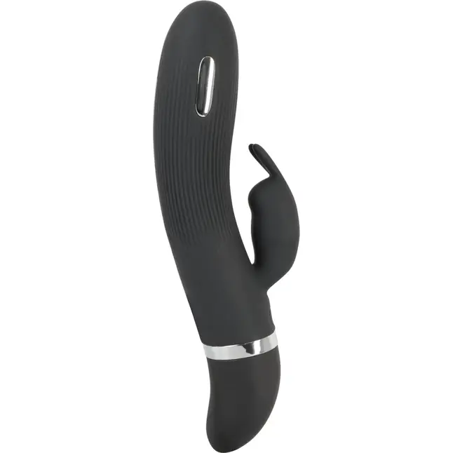 Черный вибратор-кролик с электростимуляцией E-Stim Rabbit Vibrator - 19,3 см. Фотография 7.
