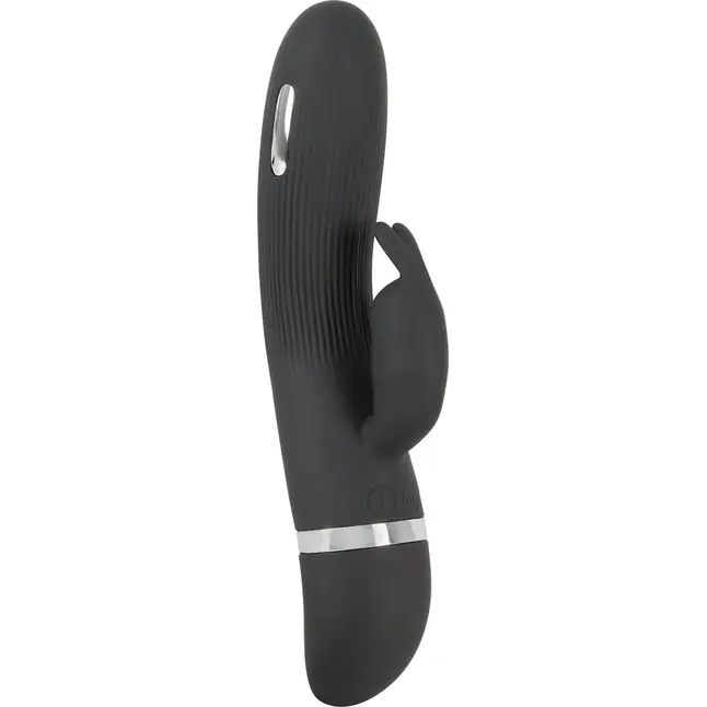 Черный вибратор-кролик с электростимуляцией E-Stim Rabbit Vibrator - 19,3 см