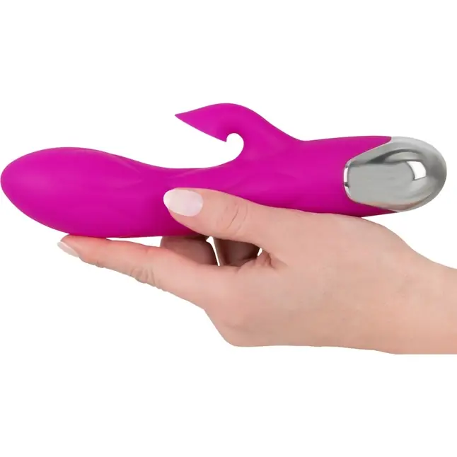 Лиловый вибратор-кролик Super Soft Silicone Sucking Vibrator - 20 см. Фотография 2.