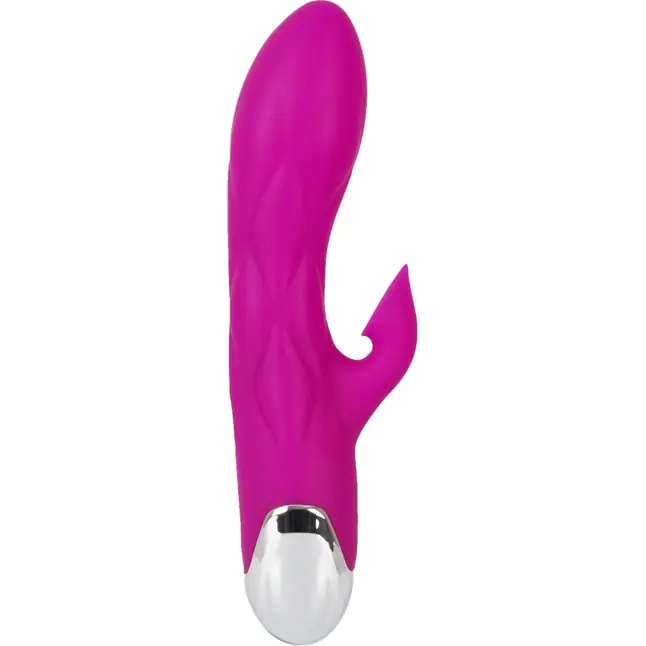 Лиловый вибратор-кролик Super Soft Silicone Sucking Vibrator - 20 см. Фотография 7.