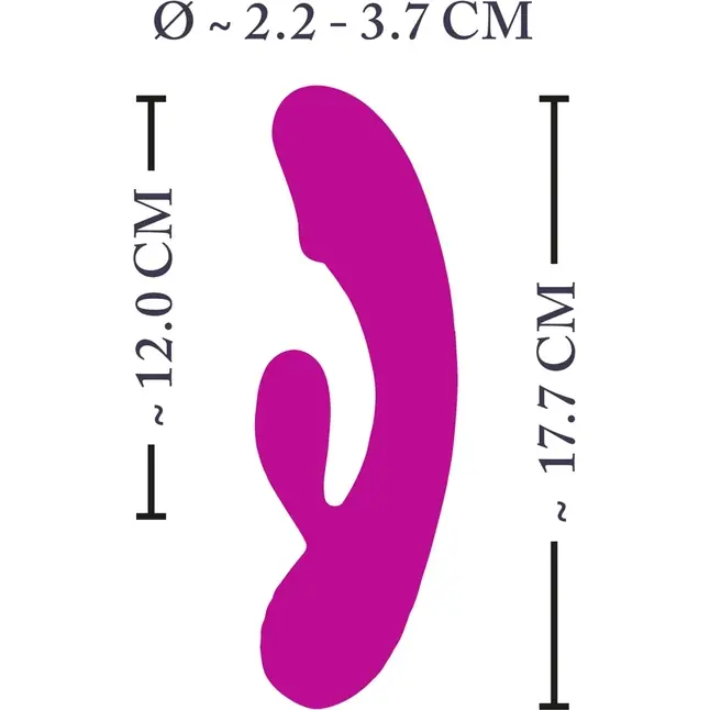 Лиловый вибратор-кролик Super Soft Silicone Rabbit Vibrator - 17,7 см. Фотография 5.