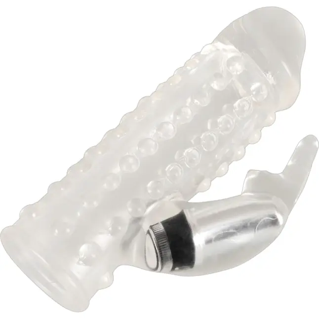 Насадка на пенис с клиторальным вибростимулятором Vibrating XTension with Clit-Rabbit - 17 см - You2Toys. Фотография 2.