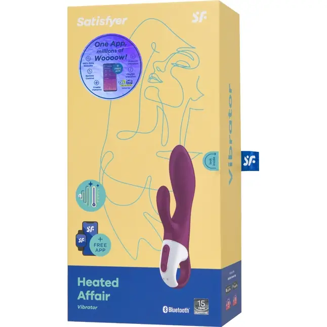 Малиновый вибратор-кролик Heated Affair с функцией нагрева - 20,5 см. Фотография 2.
