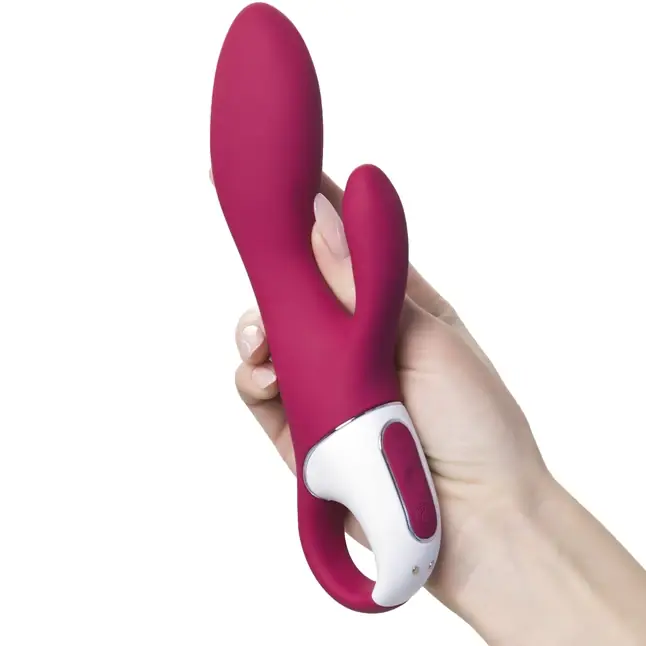 Малиновый вибратор-кролик Heated Affair с функцией нагрева - 20,5 см. Фотография 4.