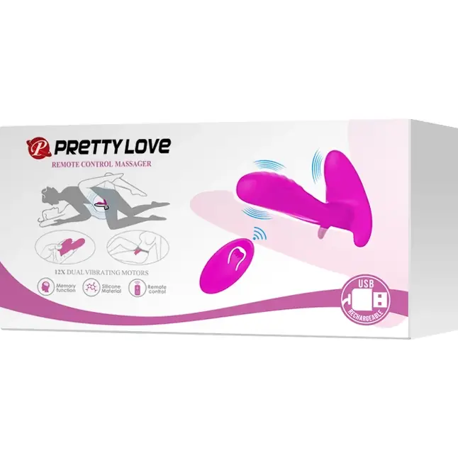 Лиловый мультифункциональный вибратор Remote Control Massager - Pretty Love. Фотография 7.