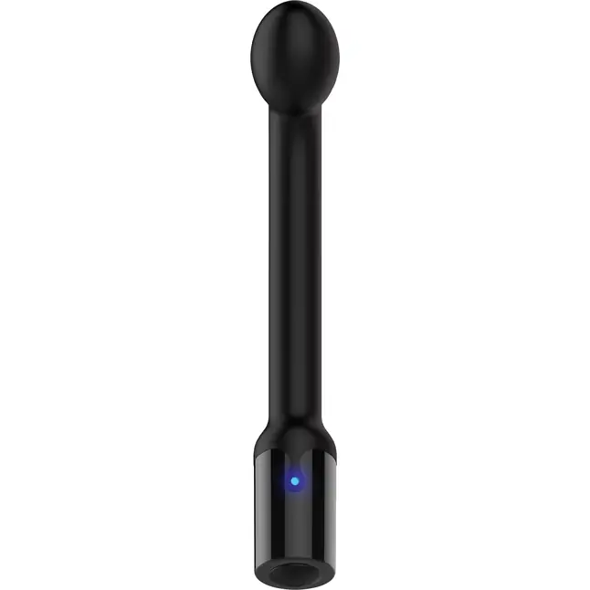 Черный вибростимулятор простаты Rechargeable Prostate Probe - 21,7 см. Фотография 3.