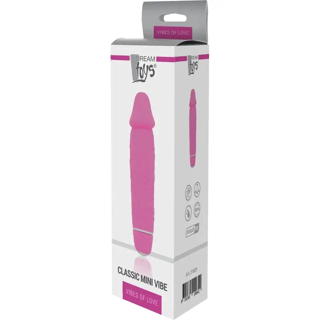 Розовый вибратор-реалистик Classic Mini Vibe - 16 см - Vibes of Love. Фотография 2.