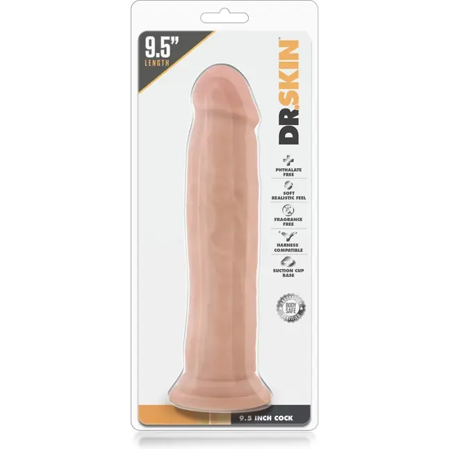Телесный фаллоимитатор 9.5 Inch Cock - 24,1 см - Dr. Skin. Фотография 2.