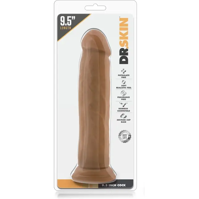 Фаллоимитатор-мулат 9.5 Inch Cock - 24,1 см - Dr. Skin. Фотография 2.