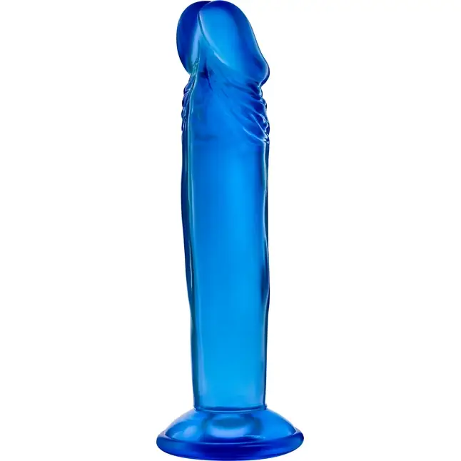 Синий анальный фаллоимитатор Sweet N Small 6 Inch Dildo With Suction Cup - 16,5 см - B Yours. Фотография 2.