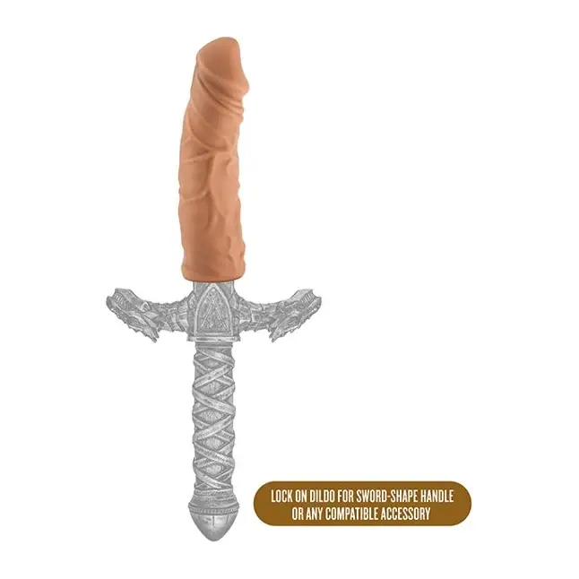 Насадка-фаллоимитатор для трусиков с плугом Realistic 8 Inch Lock On Dildo - 20,3 см - The Realm. Фотография 4.